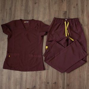 Wonderwink Burgandy Scrubs
